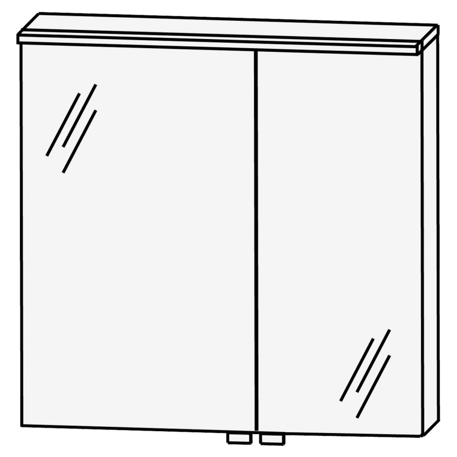 Armoire de toilette CONCEPT
LINE FEO
70,0 x 81,6 x 15,0 cm
2 portes à double miroir
(39,6/29,6), porte grande à
gauche, 1 élément
interrupteur-prise, Fond de
corniche avec LED-éclairage
10,5 watts, capteur Commande
de lumière chaude/froide avec
3 niveaux de gradation
convertisseur 15 W