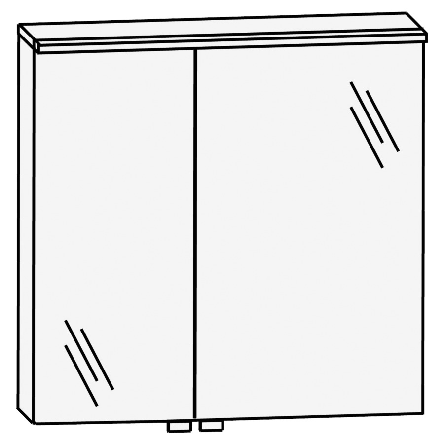 Armoire de toilette CONCEPT
LINE FEO
70,0 x 81,6 x 15,0 cm
2 portes à double miroir
(29,6/39,6), porte grande à
droite, 1 élément
interrupteur-prise, Fond de
corniche avec LED-éclairage
10,5 watts, capteur Commande
de lumière chaude/froide avec
3 niveaux de gradation
convertisseur 15 W