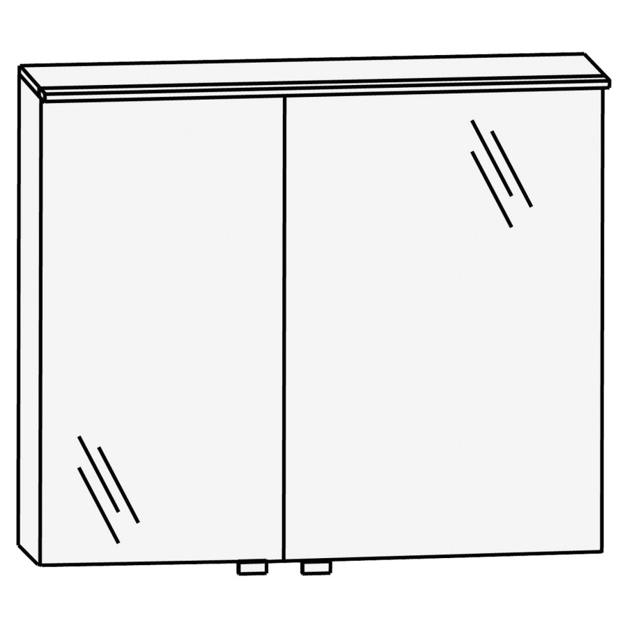 Armoire de toilette CONCEPT
LINE FEO
80,0 x 81,6 x 15,0 cm
2 portes à double miroir
(29,6/49,6), porte grande à
droite, 1 élément
interrupteur-prise, Fond de
corniche avec LED-éclairage
12 watts, capteur Commande
de lumière chaude/froide avec
3 niveaux de gradation
convertisseur 15 W