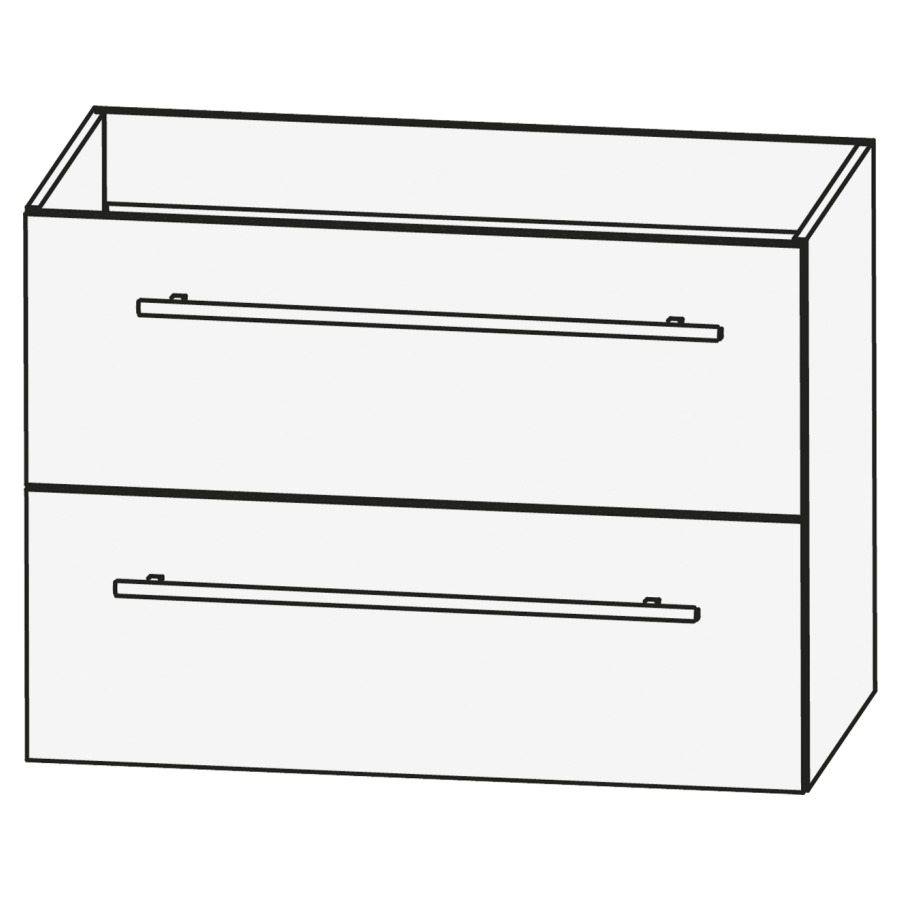 Elém. inférieur CONCEPT LINE
FEO, 60 x 48 x 47 cm
élément à 2 tiroirs
pour lavabo 259 380/381 et
259 394