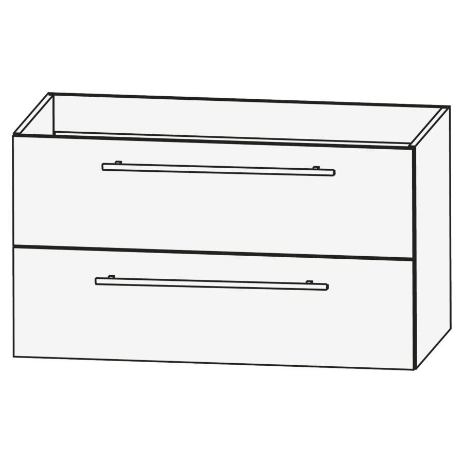 Elém. inférieur CONCEPT LINE
FEO, 80 x 48 x 47 cm
élément à 2 tiroirs
pour lavabo 259 384/385 et
259 396