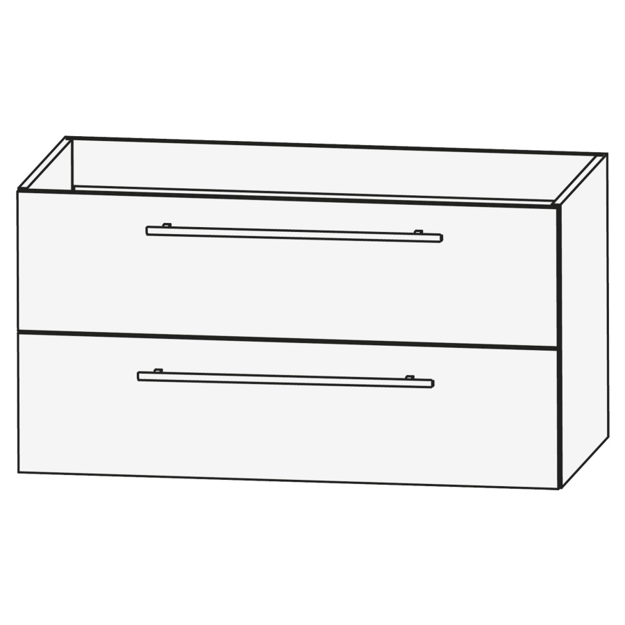 Elém. inférieur CONCEPT LINE
FEO, 90 x 48 x 47 cm
élément à 2 tiroirs
pour lavabo 259 386/387 et
259 397
