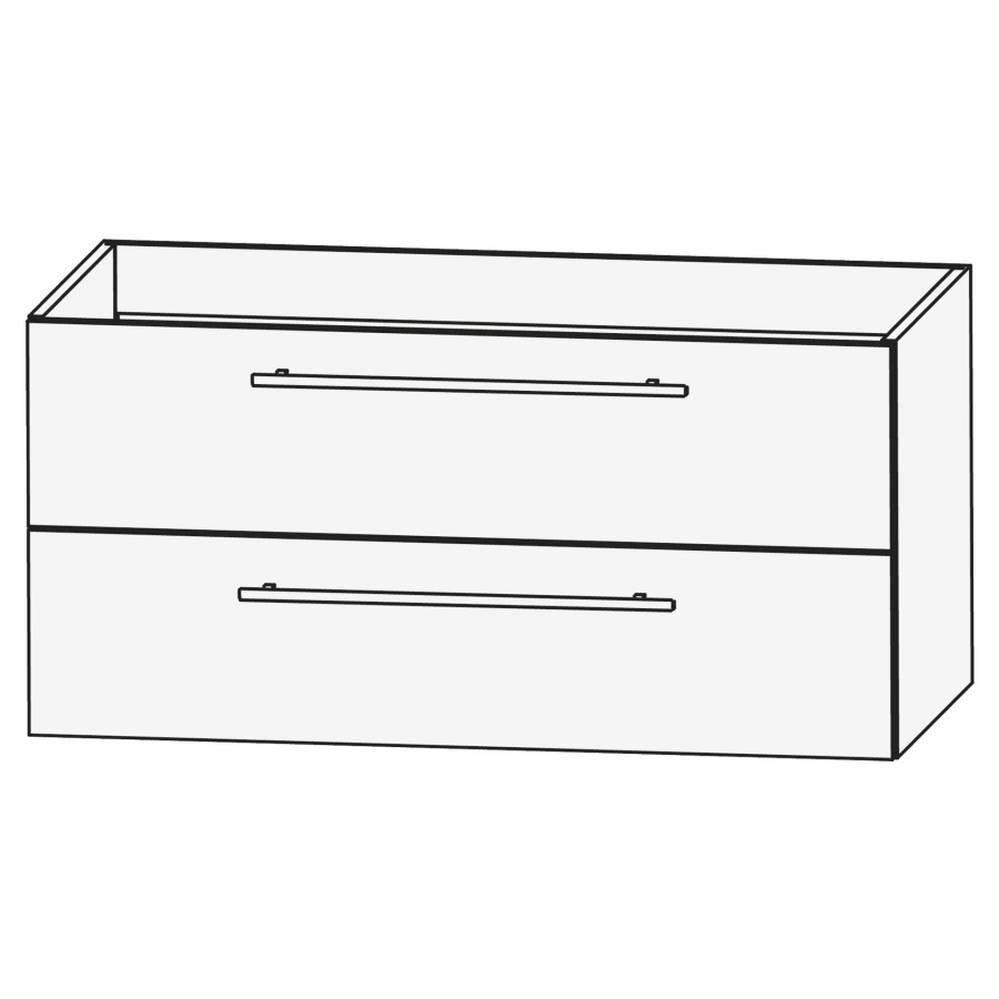 Elém. inférieur CONCEPT LINE
FEO, 100 x 48 x 47 cm
élément à 2 tiroirs
pour lavabo 259 388/389 et
259 398