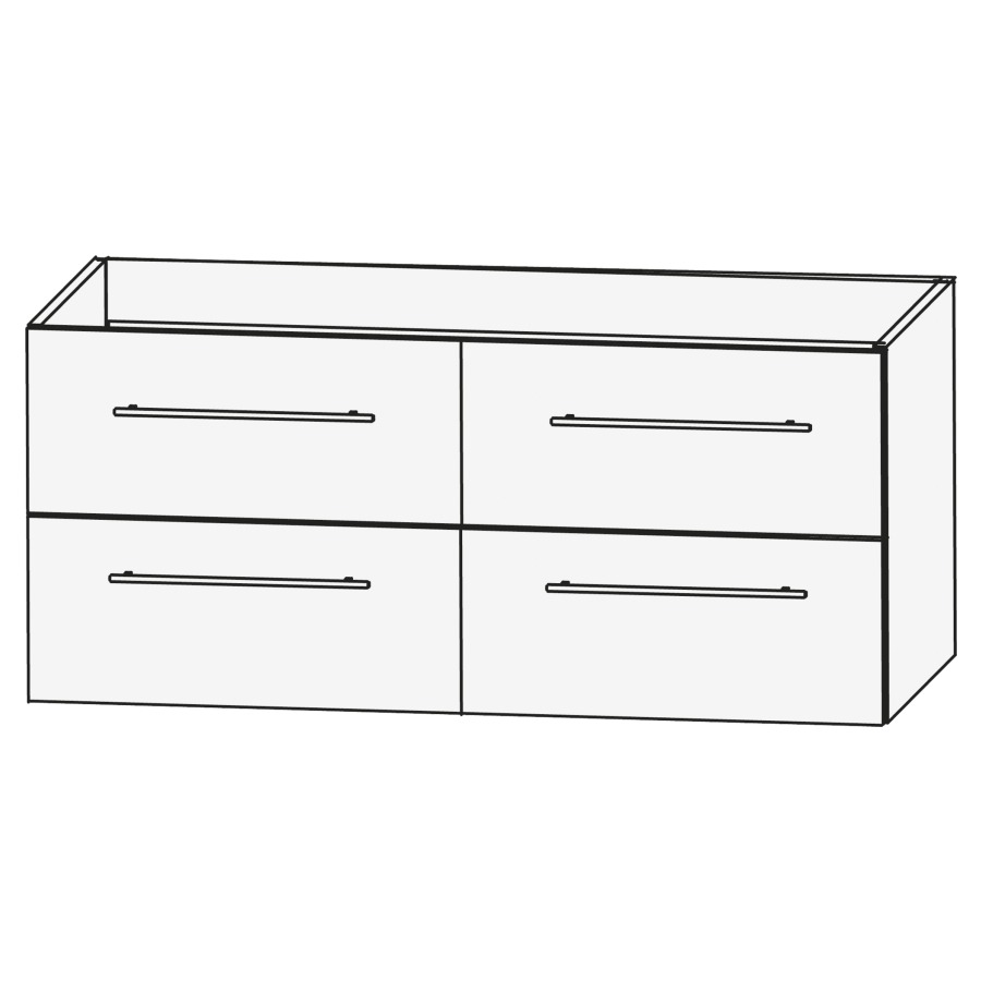 Elém. inférieur CONCEPT LINE
FEO, 120 x 48 x 47 cm
2 éléments à chacun 2 tiroirs
pour lavabo double
259 392/393 et 259 400