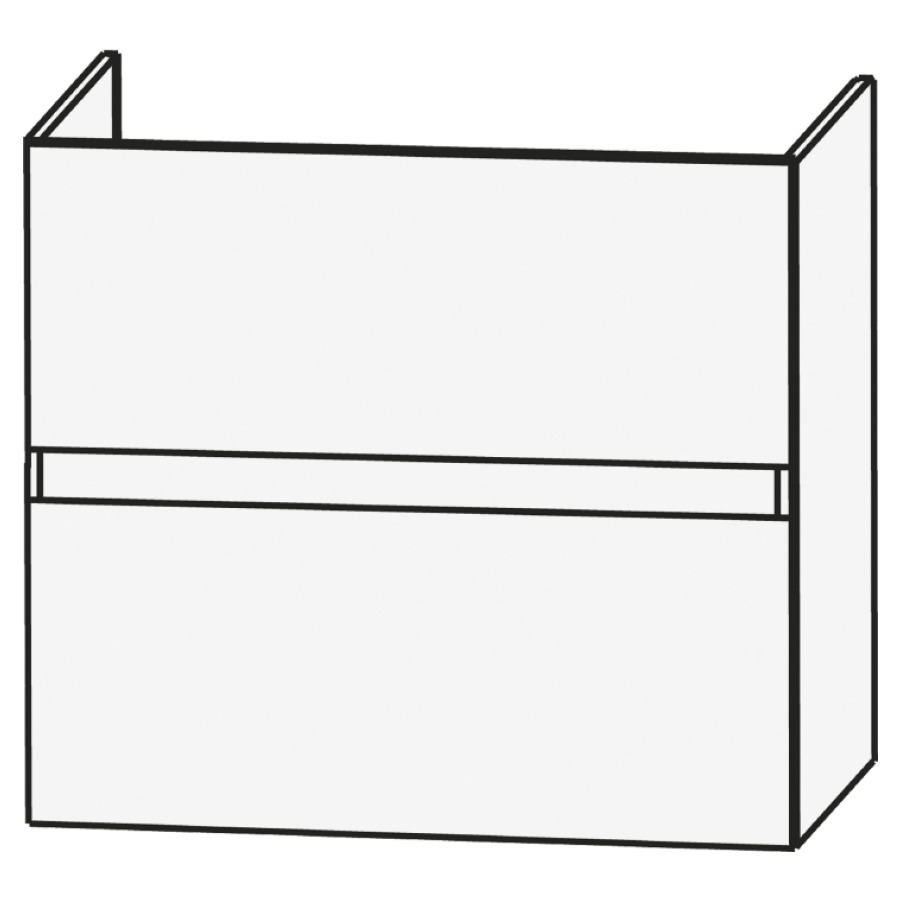 Elém. inférieur CONCEPT LINE
BEA, 70,0 x 68,0 x 47,0 cm
élément à 2 tiroirs, barre-
poignée en couleur corpus
pour lavabo 259 382/383 et 259
395