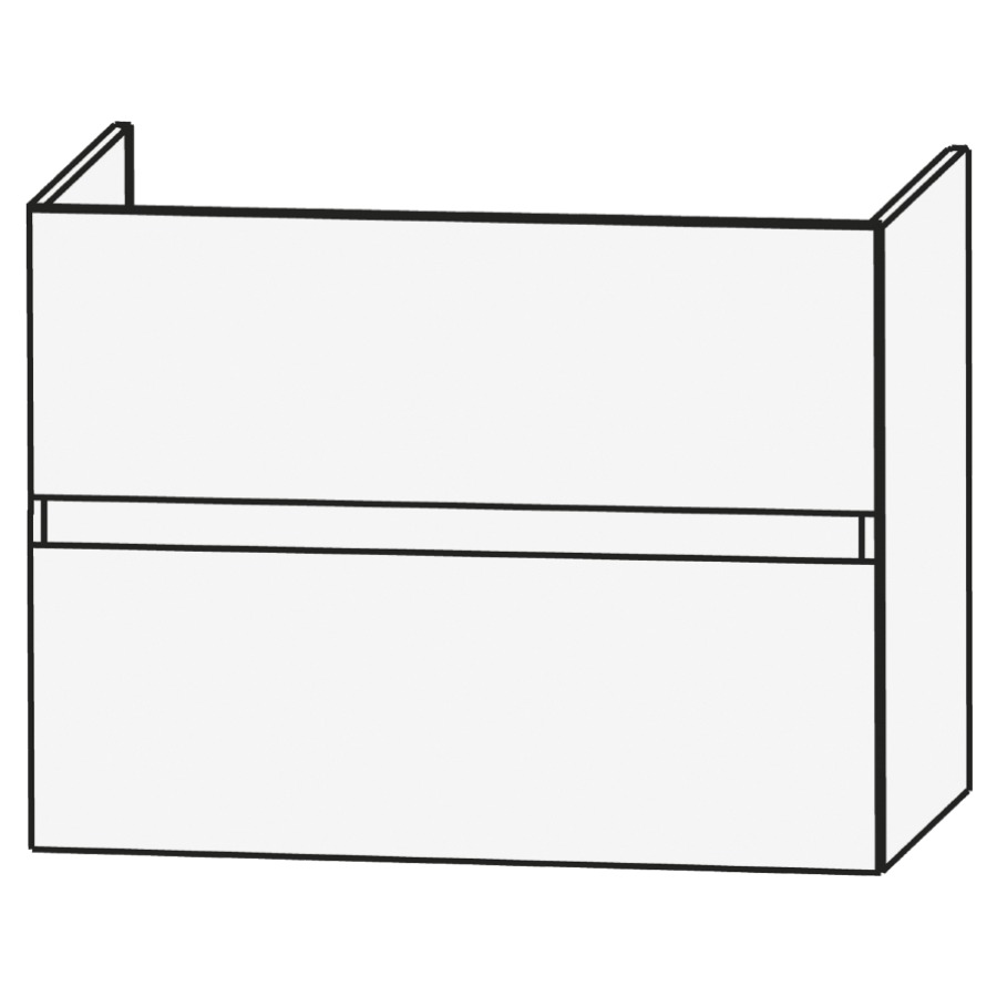 Elém. inférieur CONCEPT LINE
BEA, 90,0 x 68,0 x 47,0 cm
élément à 2 tiroirs, barre-
poignée en couleur corpus
pour lavabo 259 386/387 et
259 397