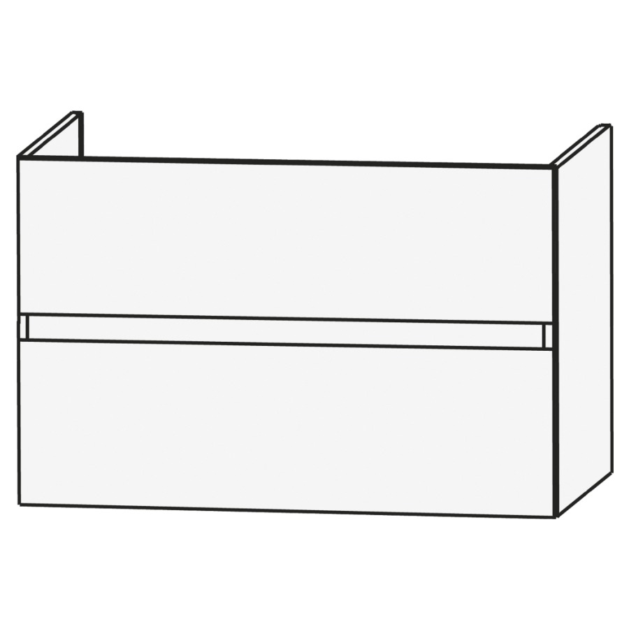Elém. inférieur CONCEPT LINE
BEA, 120,0 x 68,0 x 47,0 cm
élément à 2 tiroirs, barre-
poignée en couleur corpus
pour lavabo double
259 392/393 et 259 400
