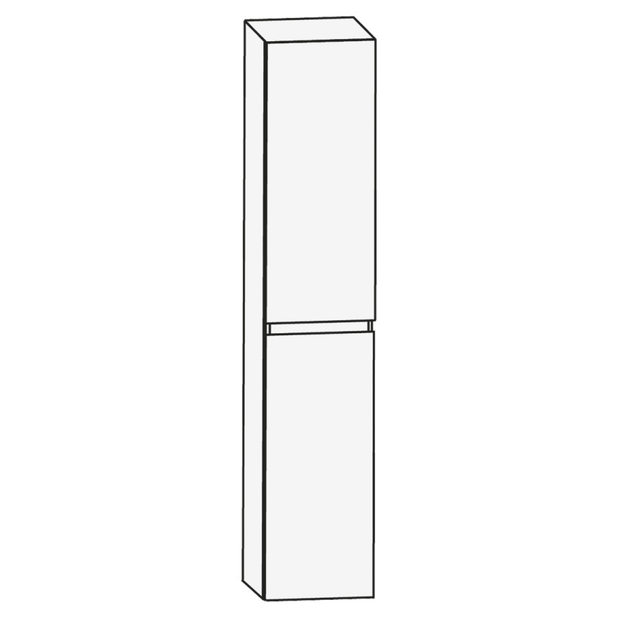 Armoire haute CONCEPT LINE
30 x 163 x 30 cm, armoire de
tablette, 2 portes, charnières
à droite, 4 tablettes, barre-
poignée en couleur corpus