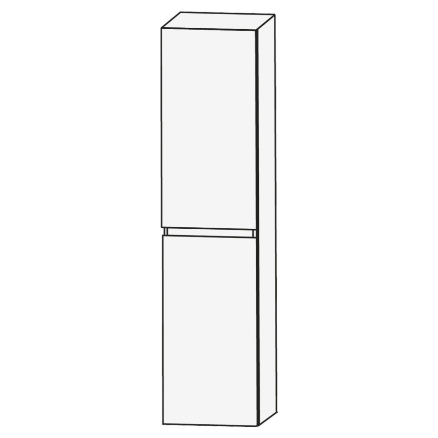 Armoire haute CONCEPT LINE
40 x 163 x 30 cm, armoire de
tablette, 2 portes, charnières
à gauche, 4 tablettes, barre-
poignée en couleur corpus