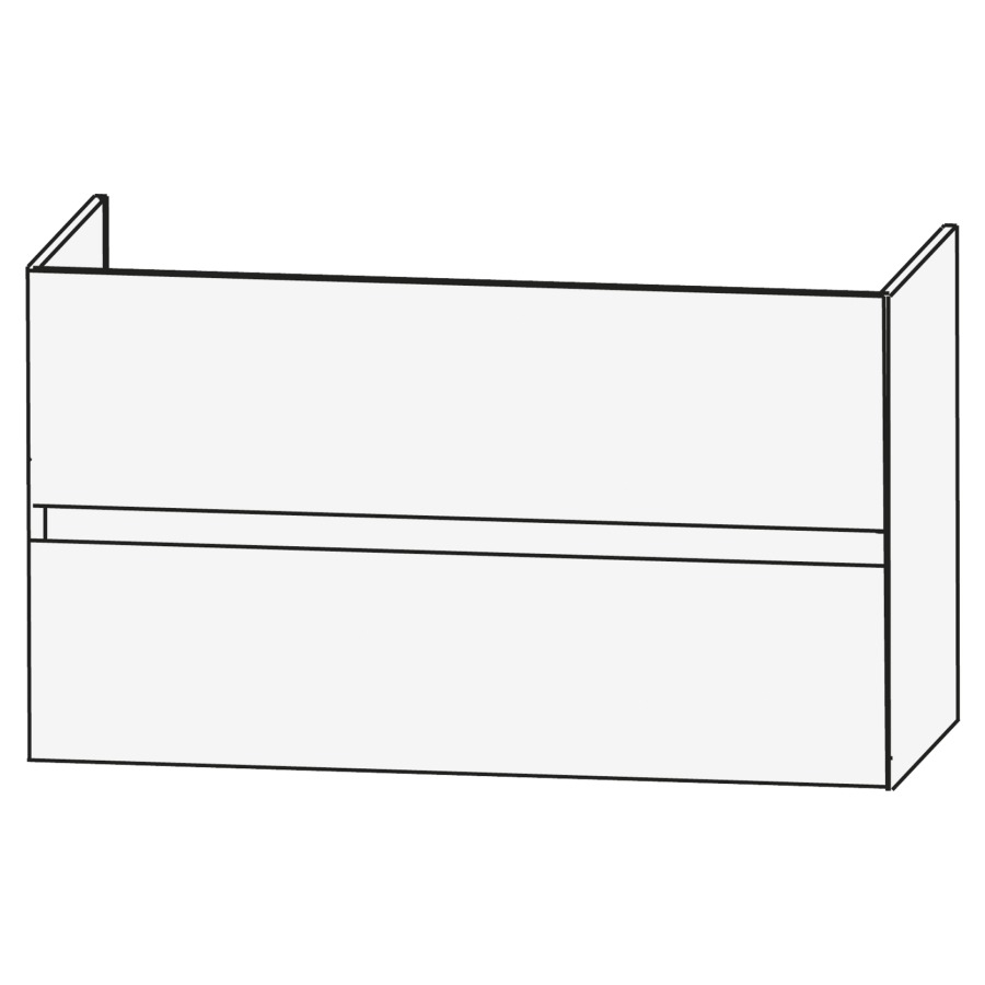 Elém. inférieur CONCEPT LINE
BEA, 100 x 52 x 47 cm
élément à 2 tiroirs, barre-
poignée en couleur corpus
pour lavabo 259 388/389 et
259 398