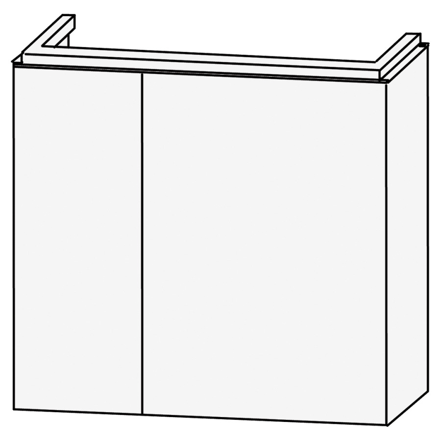 Élément inférieur ICON
50 x 49 x 28 cm
armoire de toilette, 2 portes
push to open, pour lave-mains
ICon 211 550/551