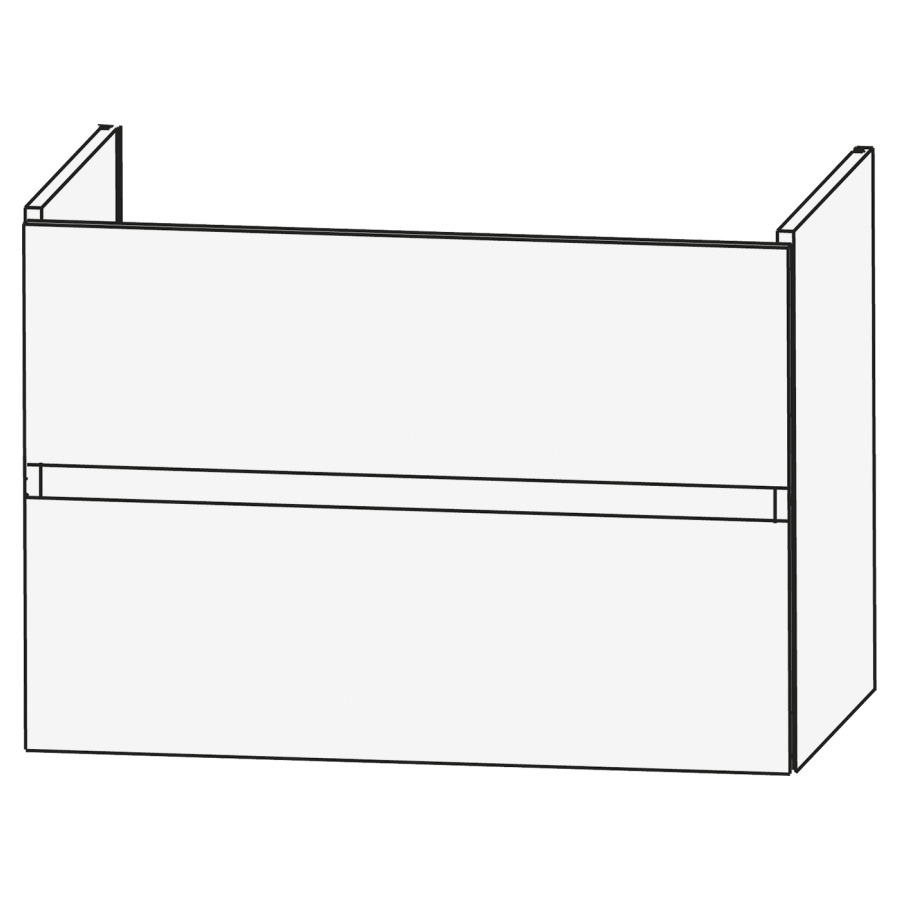 Élément inférieur PRECIOSA II
85 x 53 x 44,5 cm
élément à 2 tiroirs, pour
lavabo Preciosa II 211 615
couleurs par collection