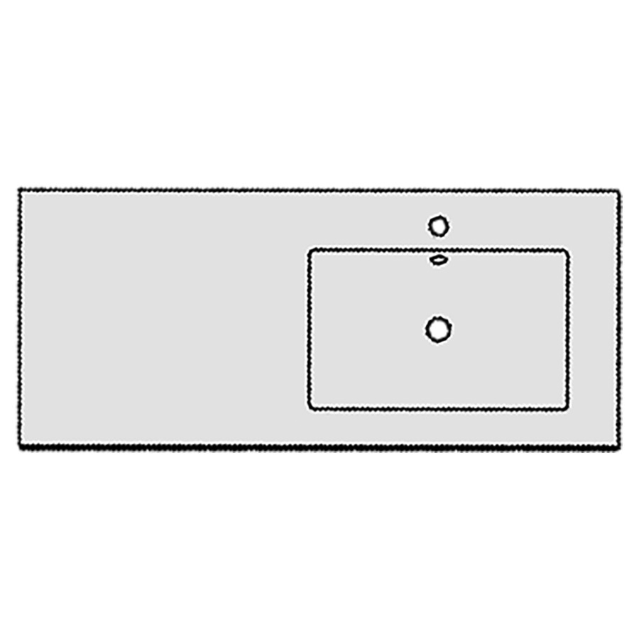 Lavabo TULLI ZUCCARI
120,5 x 1,5 x 51,5 cm
lavabo à droite, avec
trop-plein