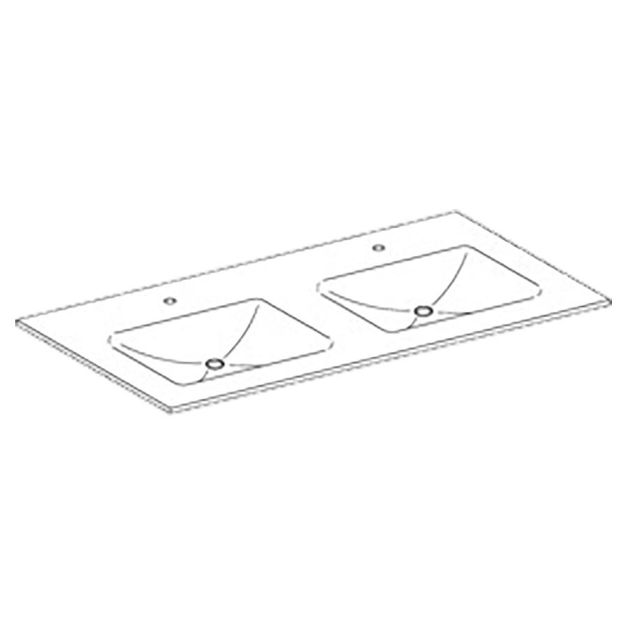 Lavabo double TULLI ZUCCARI
140,5 x 1,5 x 51,5 cm
sans trop-plein