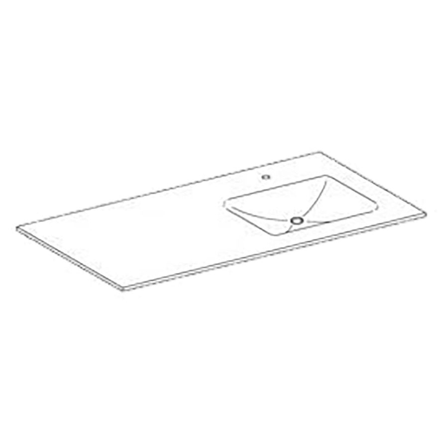 Lavabo TULLI ZUCCARI
140,5 x 1,5 x 51,5 cm
lavabo à droite, sans
trop-plein, pour élément
inférieur 265 166