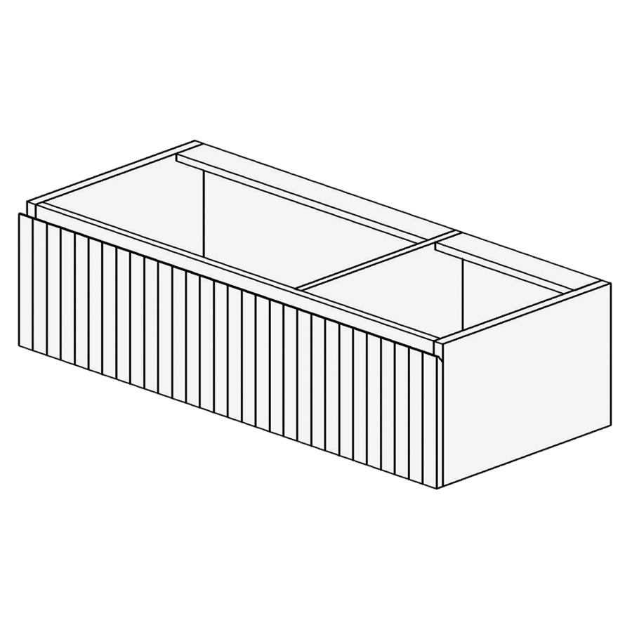 Élément inférieur ELECTRA
120,0 x 40,0 x 51,0 cm
2 éléments 80/40 cm
à chacune 1 tiroir, pour
lavabo avec vasque à gauche