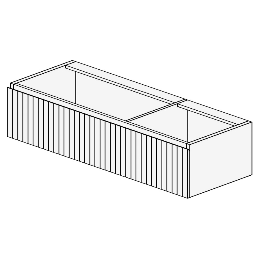 Élément inférieur ELECTRA
140,0 x 40,0 x 51,0 cm
2 éléments 90/50 cm
à chacune 1 tiroir, pour
lavabo avec vasque à gauche