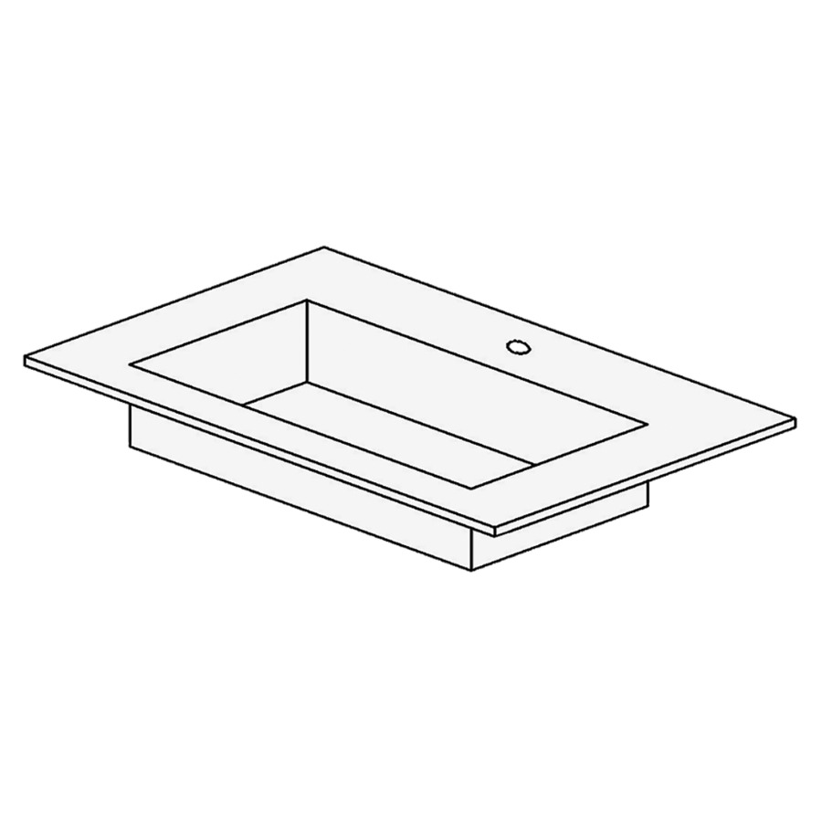 Lavabo TULLI ZUCCARI
80,5 x 1,2 x 51,5 cm
sans trop-plein
