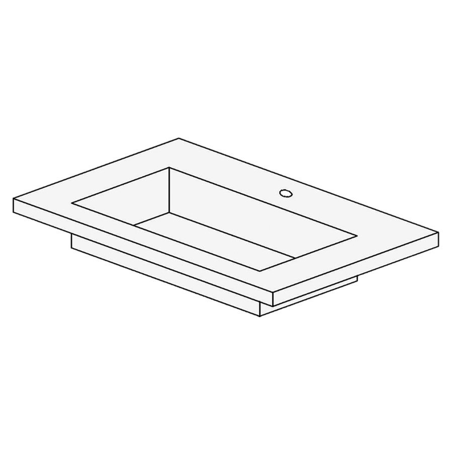 Lavabo TULLI ZUCCARI
80,5 x 4,0 x 51,5 cm
sans trop-plein