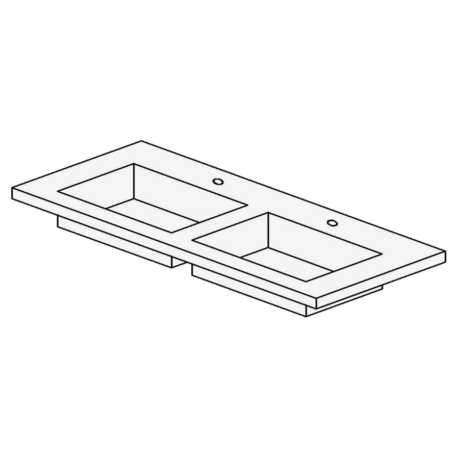 Lavabo double TULLI ZUCCARI
140,5 x 4,0 x 51,5 cm
sans trop-plein
