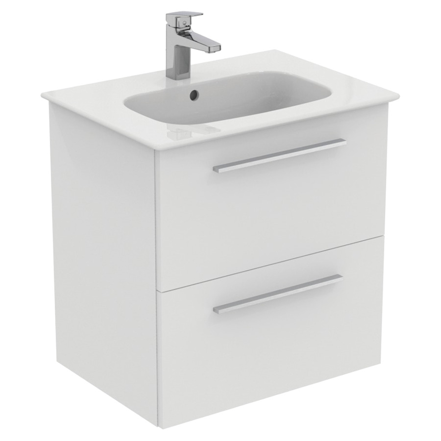 Combination de lavabo IDEAL
STANDARD I.LIFE A
64,0 x 64,5 x 46,0 cm
élément à 2 tiroirs, avec
lavabo et fixation