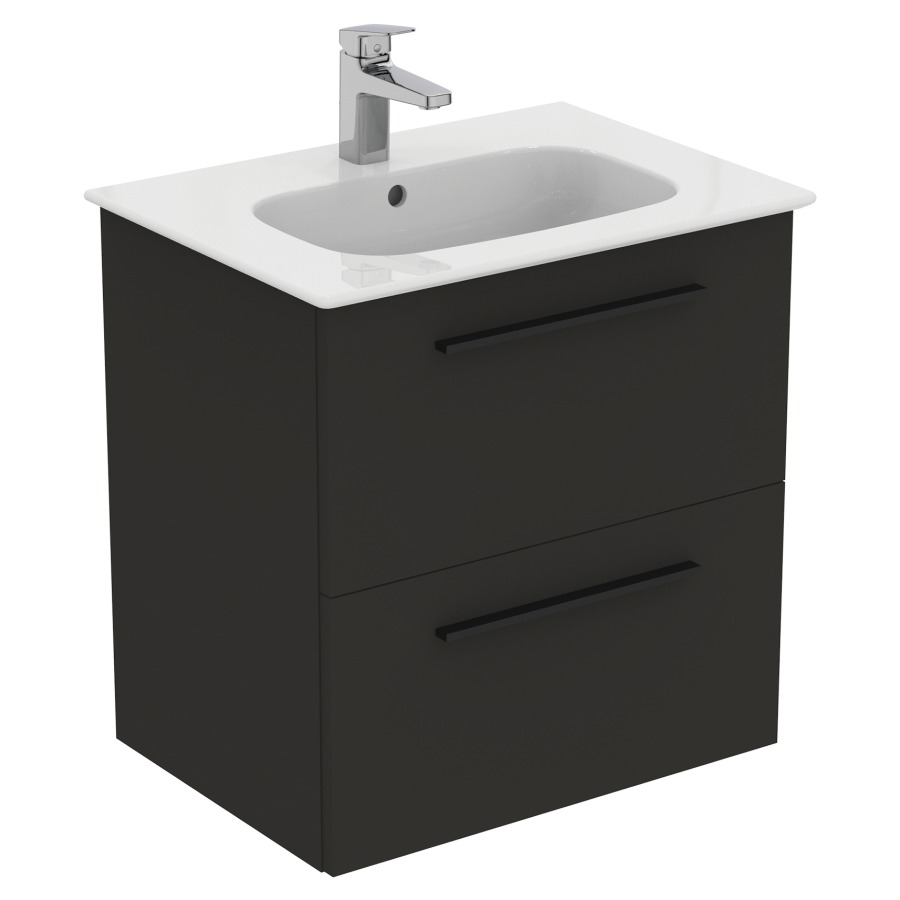 Combination de lavabo IDEAL
STANDARD I.LIFE A
64,0 x 64,5 x 46,0 cm
élément à 2 tiroirs, avec
lavabo et fixation