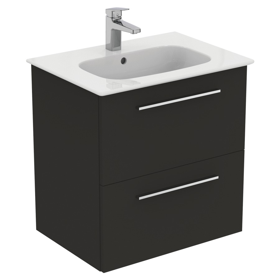 Combination de lavabo IDEAL
STANDARD I.LIFE A
64,0 x 64,5 x 46,0 cm
élément à 2 tiroirs, avec
lavabo et fixation