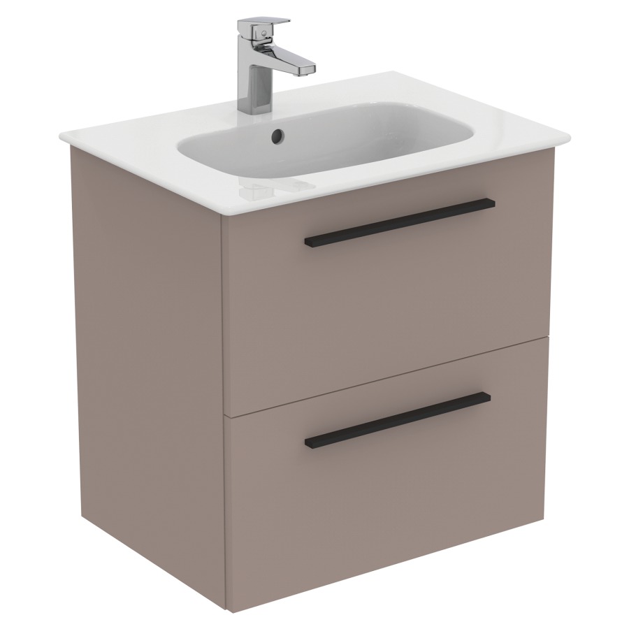 Combination de lavabo IDEAL
STANDARD I.LIFE A
64,0 x 64,5 x 46,0 cm
élément à 2 tiroirs, avec
lavabo et fixation