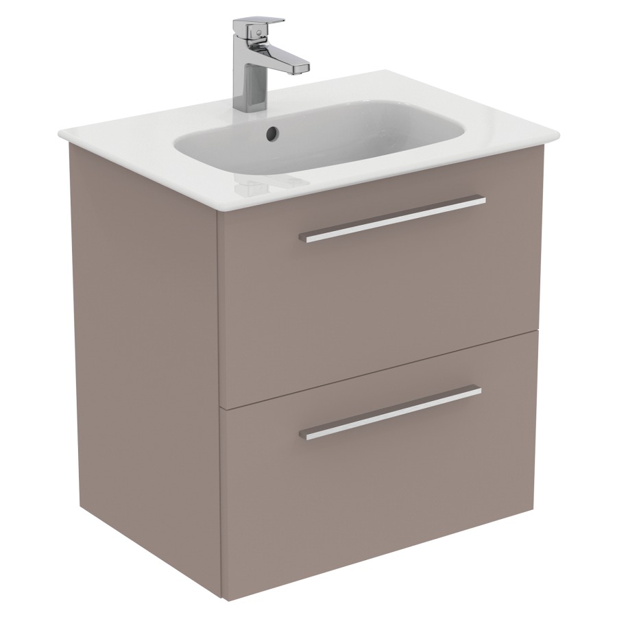Combination de lavabo IDEAL
STANDARD I.LIFE A
64,0 x 64,5 x 46,0 cm
élément à 2 tiroirs, avec
lavabo et fixation