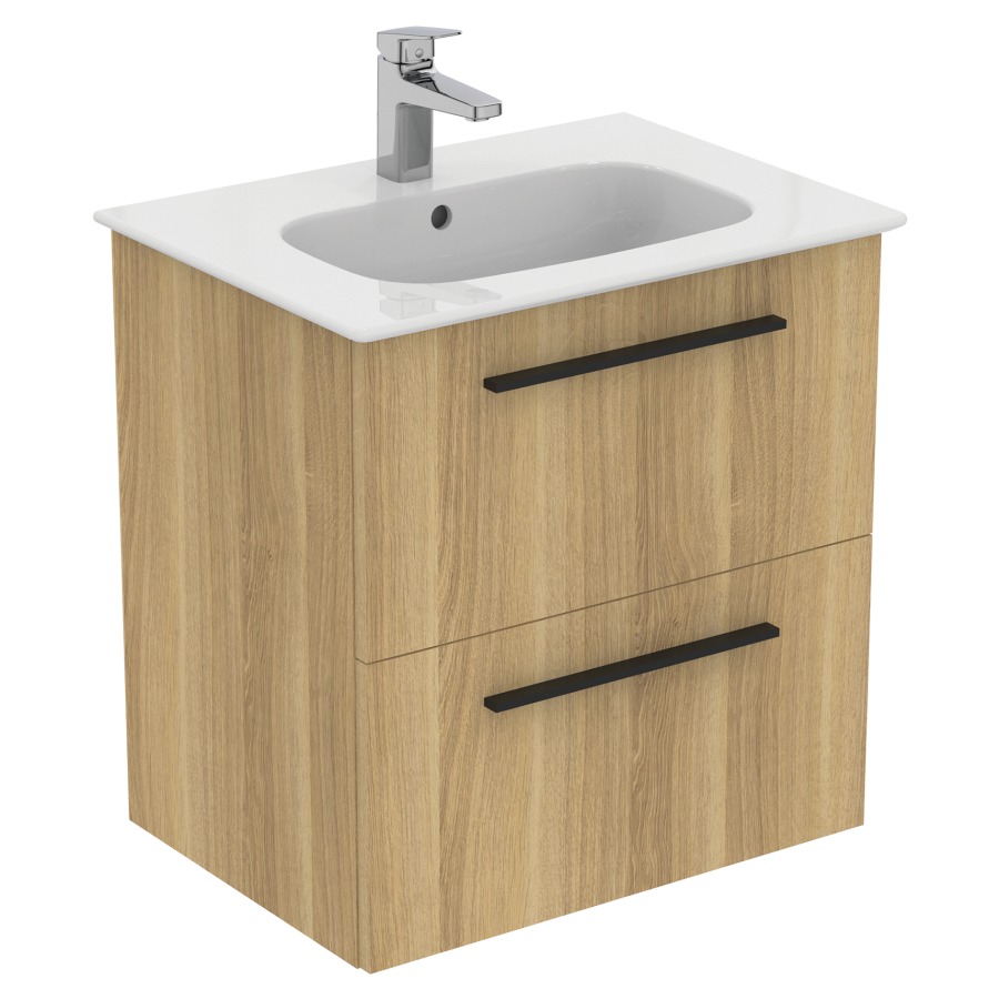 Combination de lavabo IDEAL
STANDARD I.LIFE A
64,0 x 64,5 x 46,0 cm
élément à 2 tiroirs, avec
lavabo et fixation