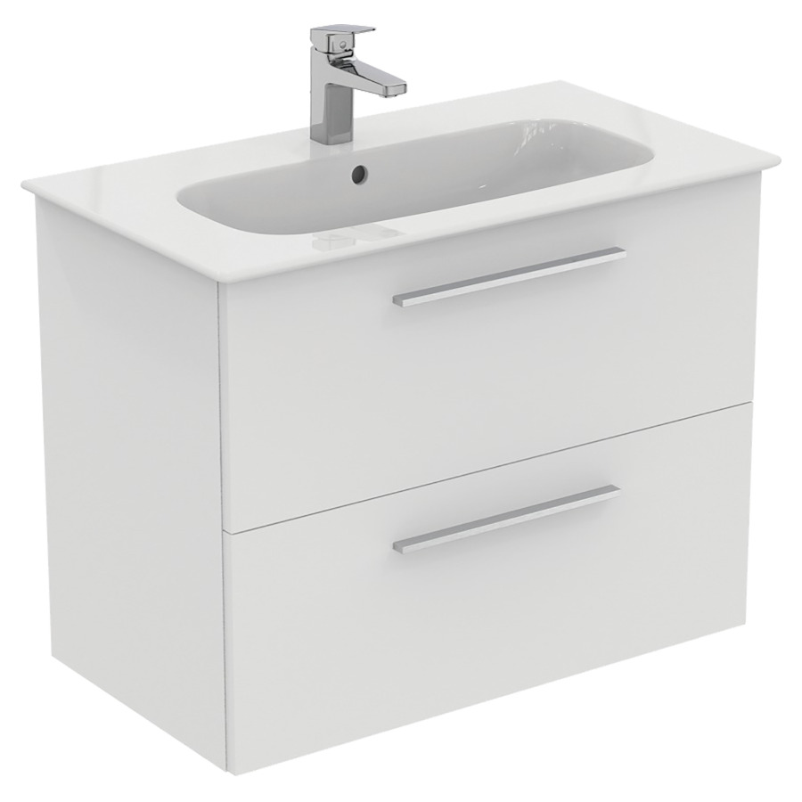 Combination de lavabo IDEAL
STANDARD I.LIFE A
84,0 x 64,5 x 46,0 cm
élément à 2 tiroirs, avec
lavabo et fixation