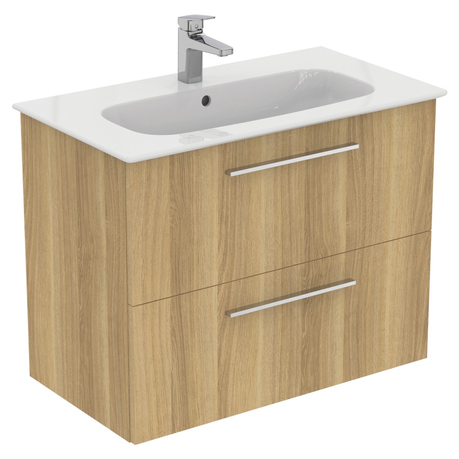 Combination de lavabo IDEAL
STANDARD I.LIFE A
84,0 x 64,5 x 46,0 cm
élément à 2 tiroirs, avec
lavabo et fixation