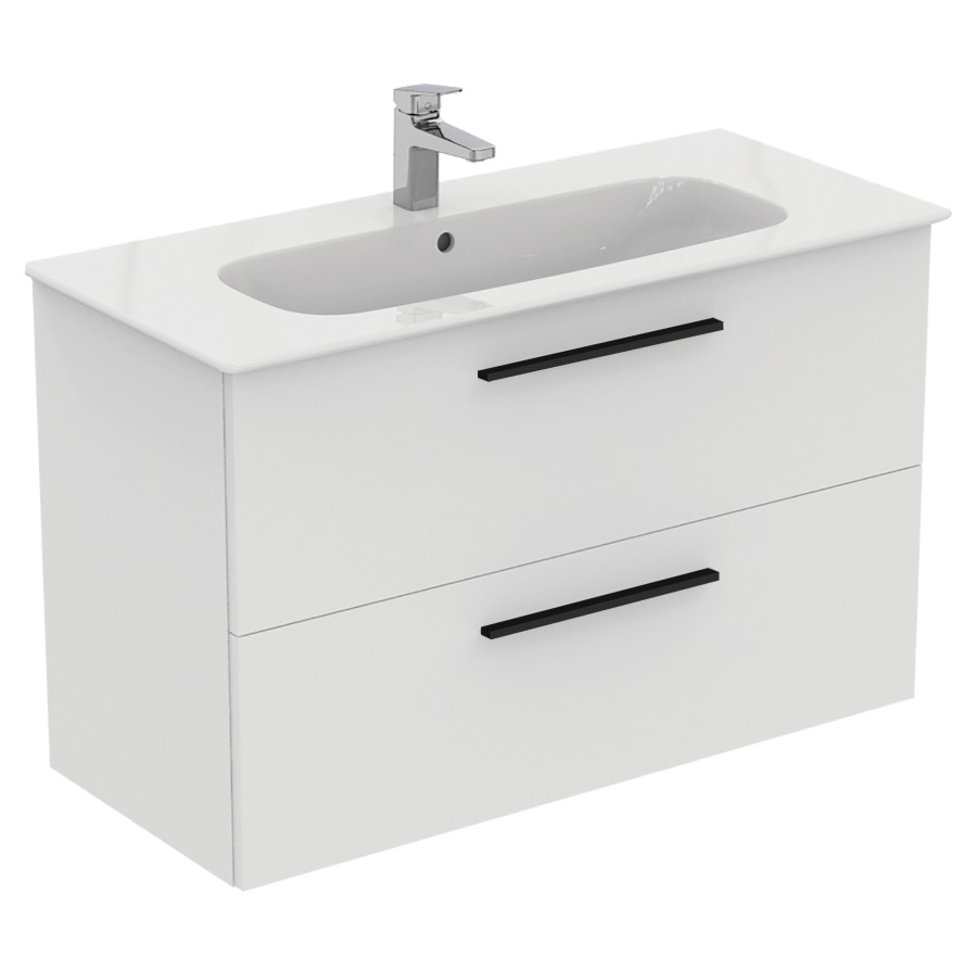 Combination de lavabo IDEAL
STANDARD I.LIFE A
104,0 x 64,5 x 46,0 cm
élément à 2 tiroirs, avec
lavabo et fixation