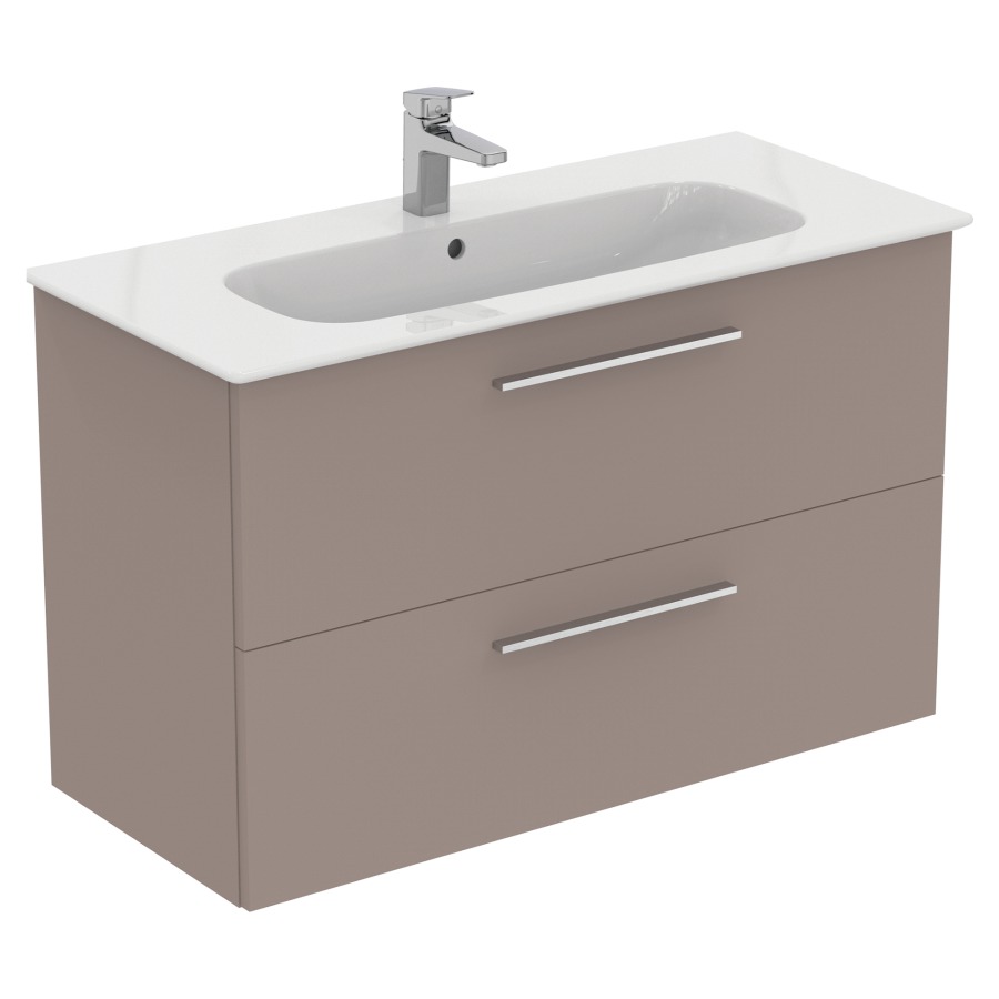 Combination de lavabo IDEAL
STANDARD I.LIFE A
104,0 x 64,5 x 46,0 cm
élément à 2 tiroirs, avec
lavabo et fixation
