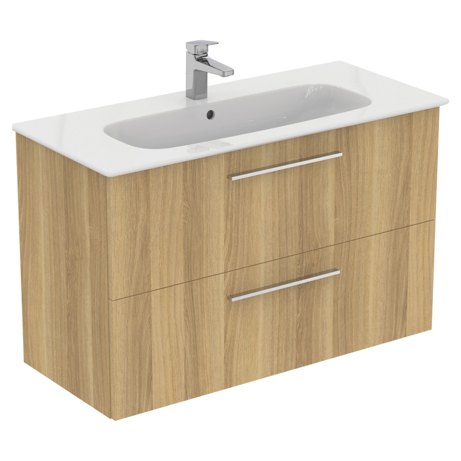 Combination de lavabo IDEAL
STANDARD I.LIFE A
104,0 x 64,5 x 46,0 cm
élément à 2 tiroirs, avec
lavabo et fixation