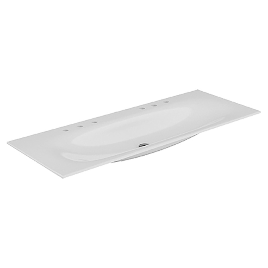 Lavabo EDITION 11
140,5 x 1,7 x 53,8 cm
céramique, sans trop-plein
utillisable seulement avec
meuble sous lavabo