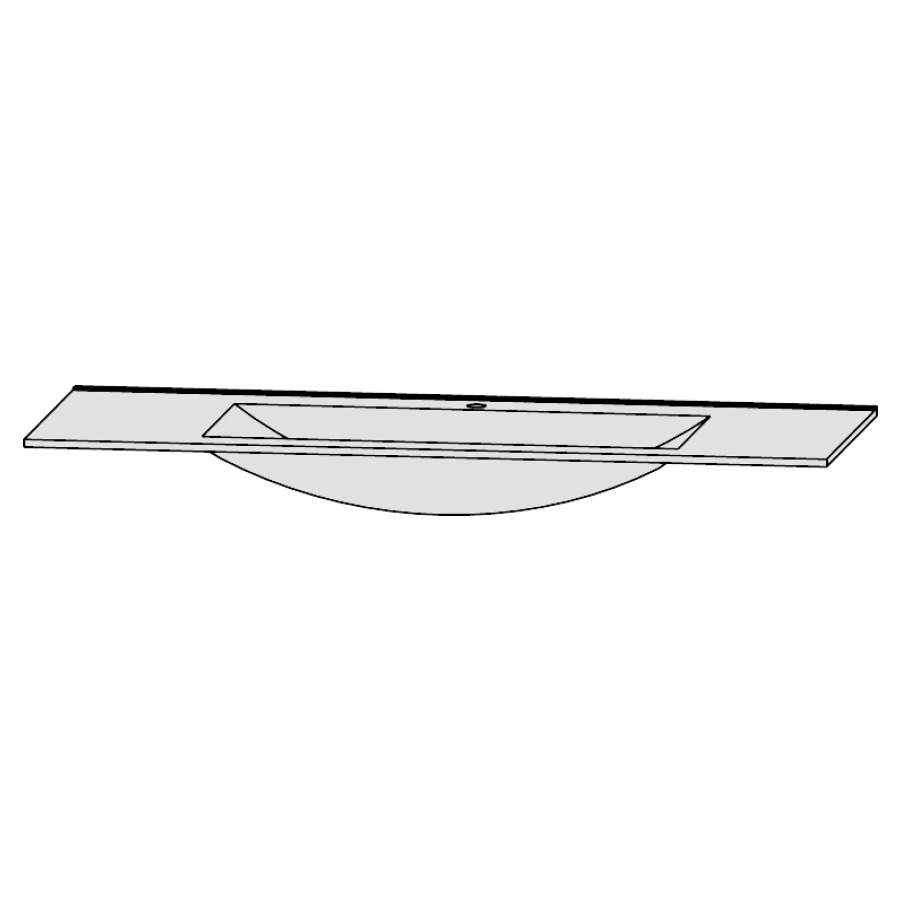 Lavabo LAGUNA LIFE PLUS
pour salle de bain
141,2 x 50 cm, stoneplus
système d'écoulement et de
trop-plein y compris