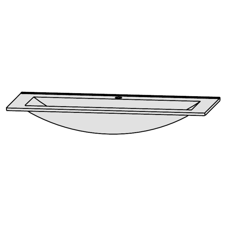 Lavabo LAGUNA LIFE PLUS
pour petite salle de bain
91,2 x 40 cm, stoneplus
système d'écoulement et de
trop-plein y compris