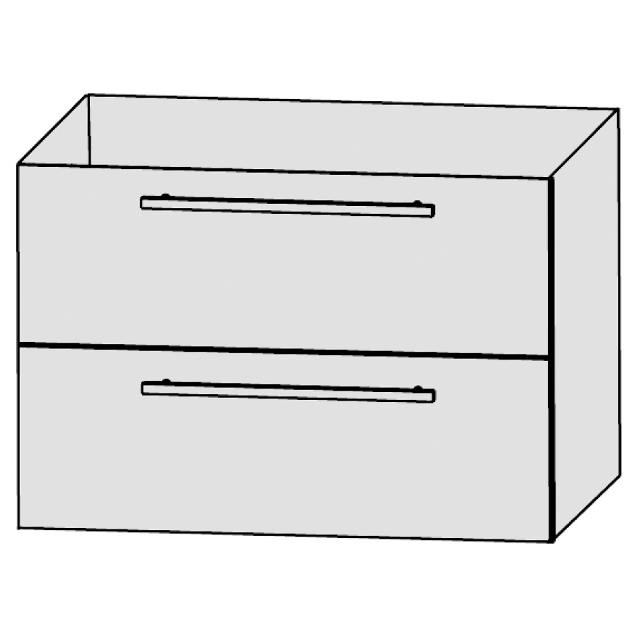 Elém. inférieur LAGUNA LIFE
PLUS pour salle de bain
90 x 56 x 49 cm
pour lavabo Life Plus 90,4 cm
élément à 2 tiroirs