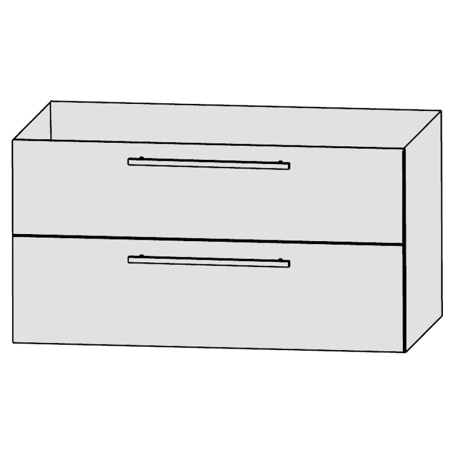 Elém. inférieur LAGUNA LIFE
PLUS pour salle de bain
140 x 56 x 49 cm
pour lavabo double Life Plus
141,2 cm, élément à 2 tiroirs
