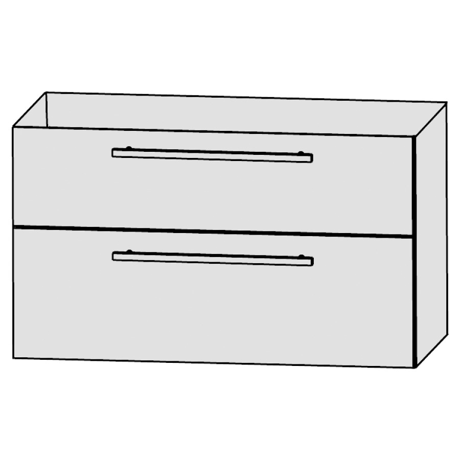 Elém. inférieur LAGUNA LIFE
PLUS pour petite salle de bain
120 x 56 x 39 cm
pour lavabo Life Plus 121,2 cm
élément à 2 tiroirs