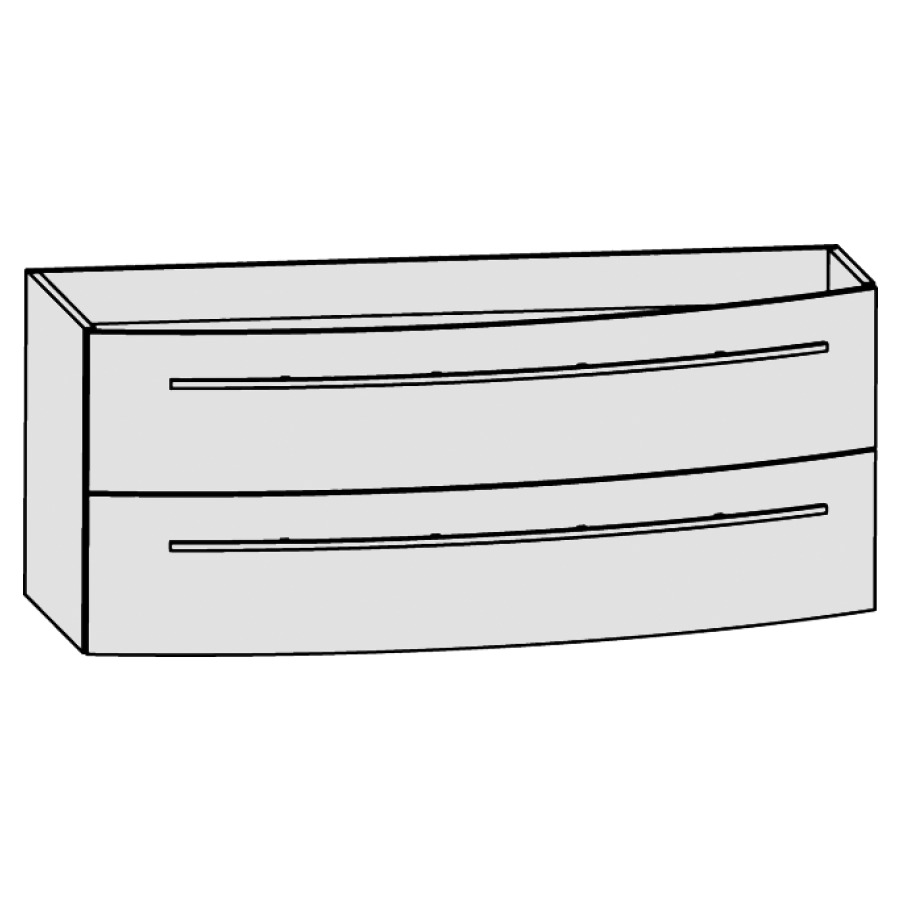 Elém. inférieur LAGUNA WINGS
pour salle da bain
120 x 48 x 55,8 cm
pour lavabo Wings 120,6 cm
lavabo à gauche, élément à
2 tiroirs