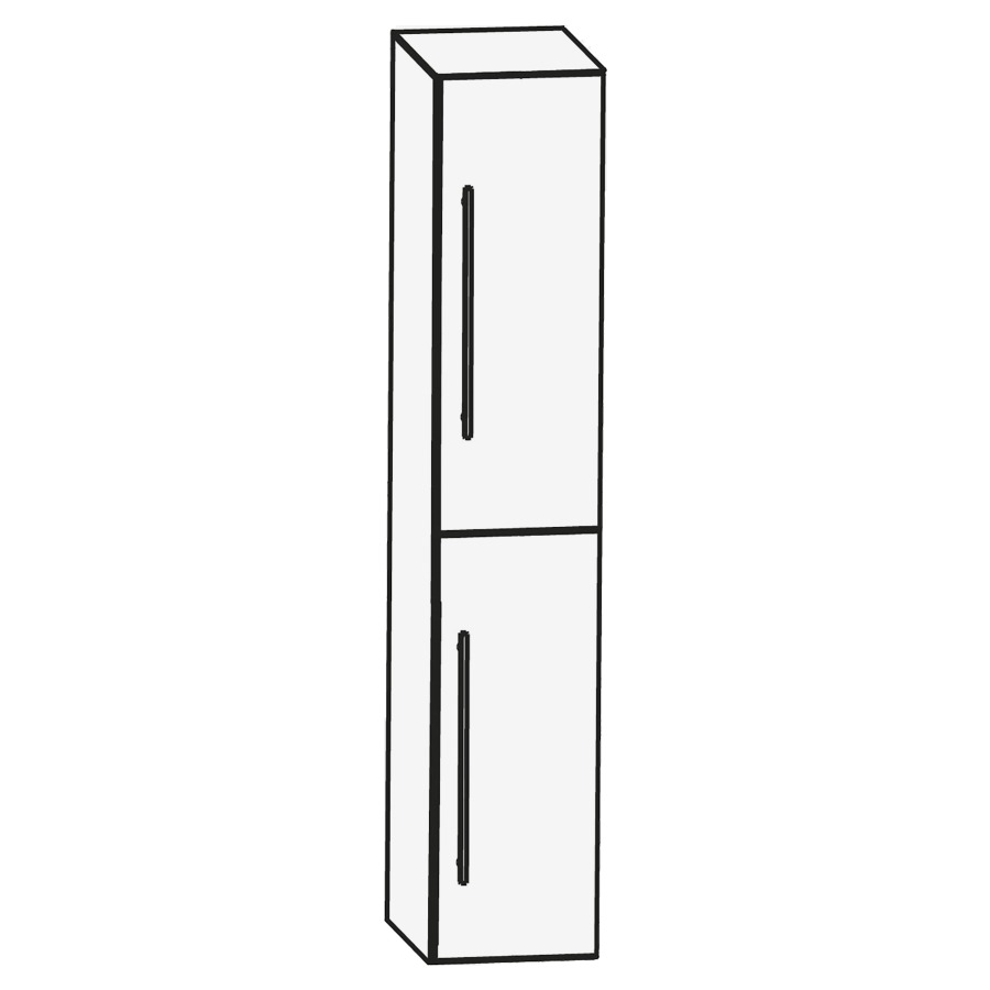 Armoire haute LAGUNA
30 x 160 x 30 cm
2 armoires de tablette à
chacune 1 porte charnières à
droite