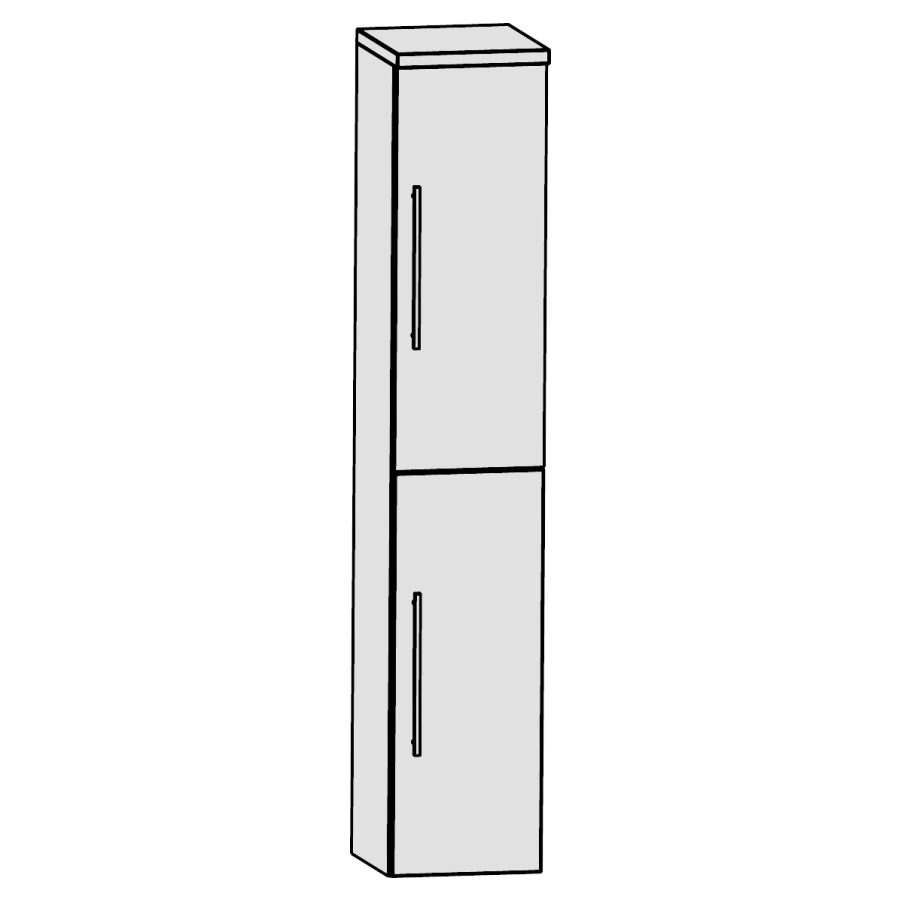 Armoire haute LAGUNA
30 x 160 x 17-32 cm
2 armoires de tablette à
chacune 1 porte charnières à
droite
SPECIFIER LE DIMENSION DU
PROFONDEUR