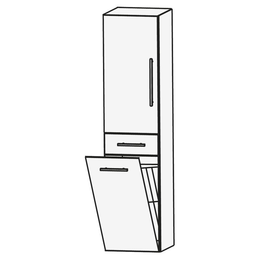 Armoire haute LAGUNA
40 x 160 x 30 cm
armoire de tablette, 1 porte
charnières à gauche, 1 tiroir
1 bascule à linge