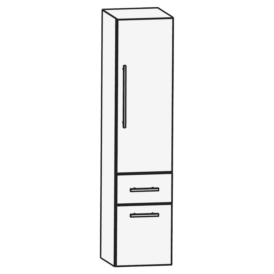 Armoire moyen LAGUNA
30 x 128 x 30 cm
armoire de tablette, 1 porte
charnières à droite, 2 tiroirs