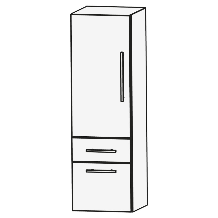 Armoire moyen LAGUNA
40 x 128 x 30 cm
armoire de tablette, 1 porte
charnières à gauche, 2 tiroirs