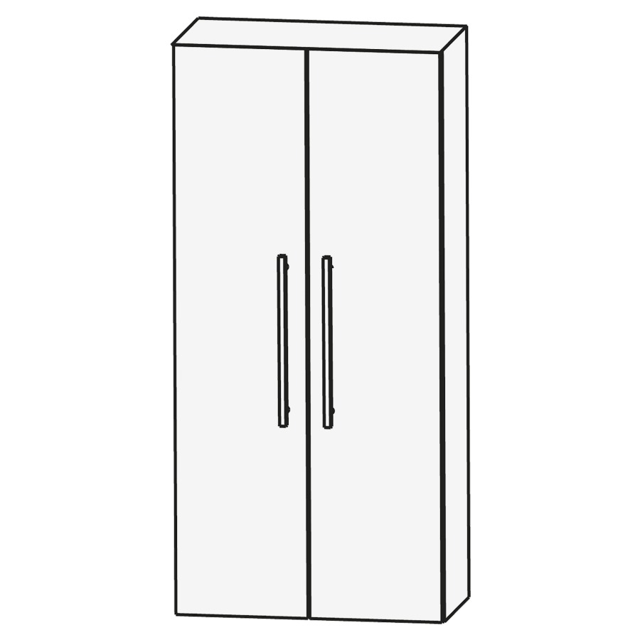 Armoire moyen LAGUNA
60 x 128 x 30 cm
armoire de tablette, 2 portes