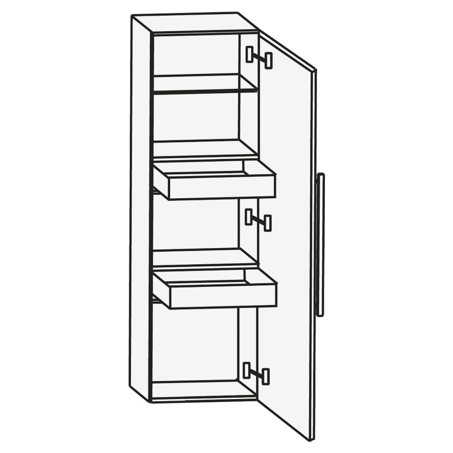 Armoire moyen LAGUNA
40 x 128 x 30 cm
avec tiroir intérieur
1 porte charnières à droite