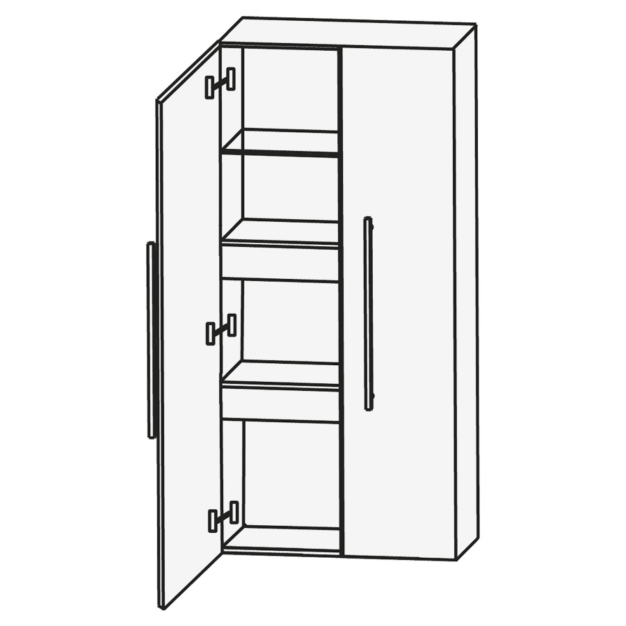 Armoire moyen LAGUNA
60 x 128 x 30 cm
avec tiroir intérieur
2 portes